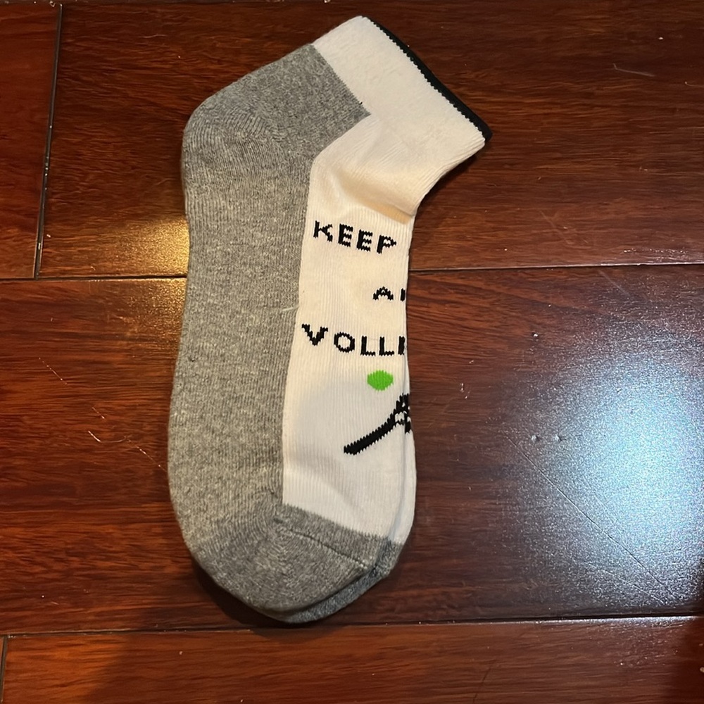 Tennis Fan Stylish White and Gray Socks NEW